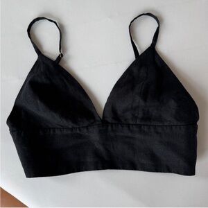 Black Banana Republic linen bralette